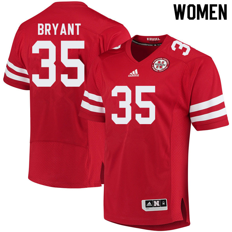 Women #35 Moses Bryant Nebraska Cornhuskers College Football Jerseys Sale-Red